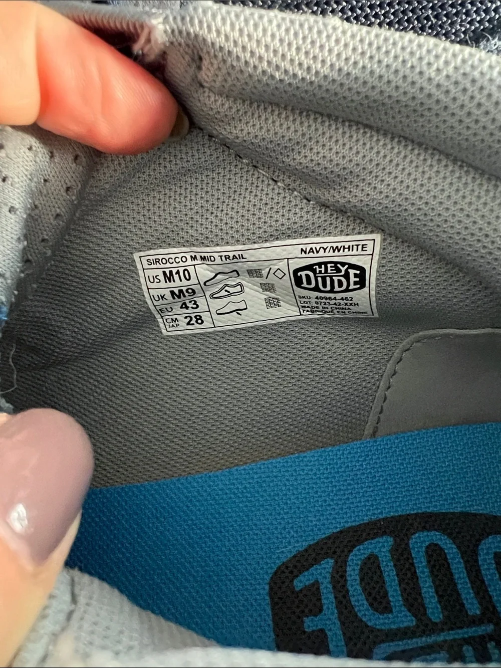 Hey Dude Black and Blue Athletic Sneakers